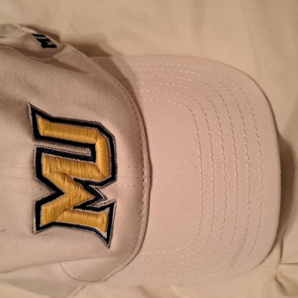 White Cap with Embroidered Logo